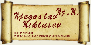 Njegoslav Miklušev vizit kartica